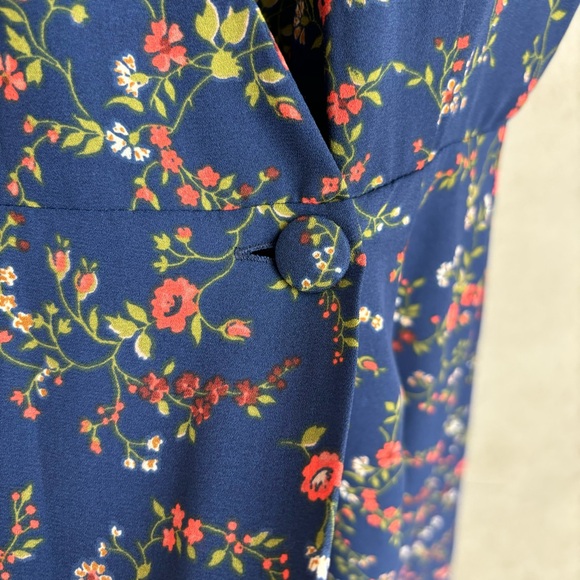 NWOT Madewell Amaranth Wrap Dress in Moonless Floral, Size 0 - Picture 10 of 16